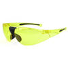 Hard Coated PC Yellow Tinted Lenses Night Vision Safety Glasses