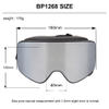 Latest Design Custom Logo Anti Fog Dual PC Lens Magnetic Ski Goggles